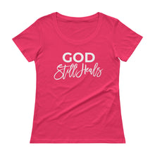 Load image into Gallery viewer, God Still Heals Women's Scoopneck Tee