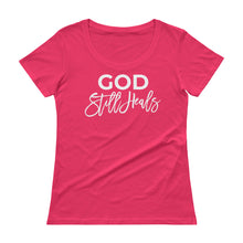 Load image into Gallery viewer, God Still Heals Women&#39;s Scoopneck Tee