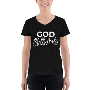 God Still Heals Women's V-Neck