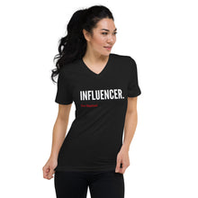 Load image into Gallery viewer, Influencer. Fire-Baptized. Unisex Short Sleeve V-Neck T-Shirt